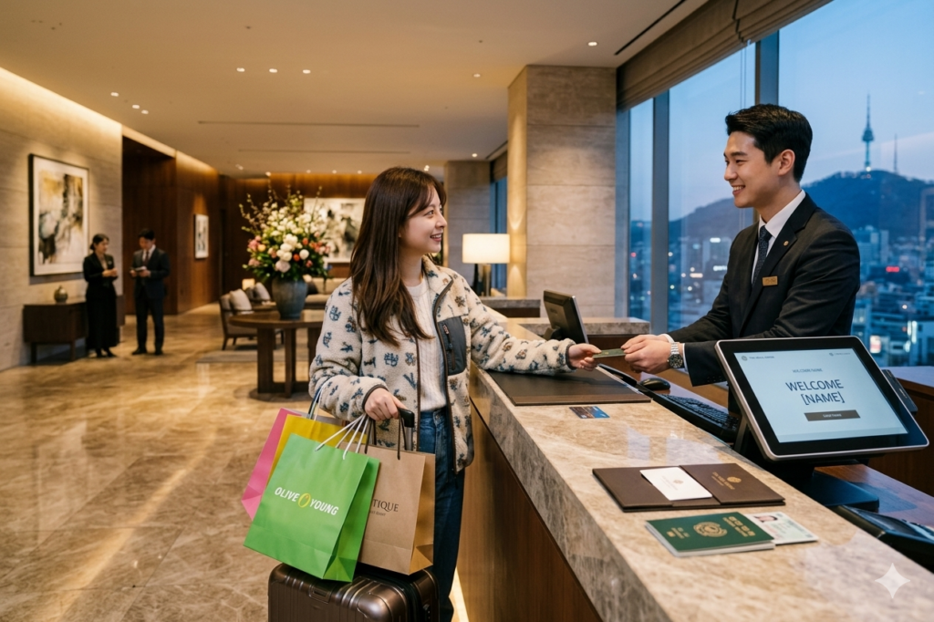 韓国 ホテル チェックイン