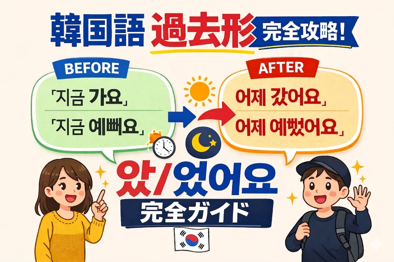 韓国語 았/었어요 過去形