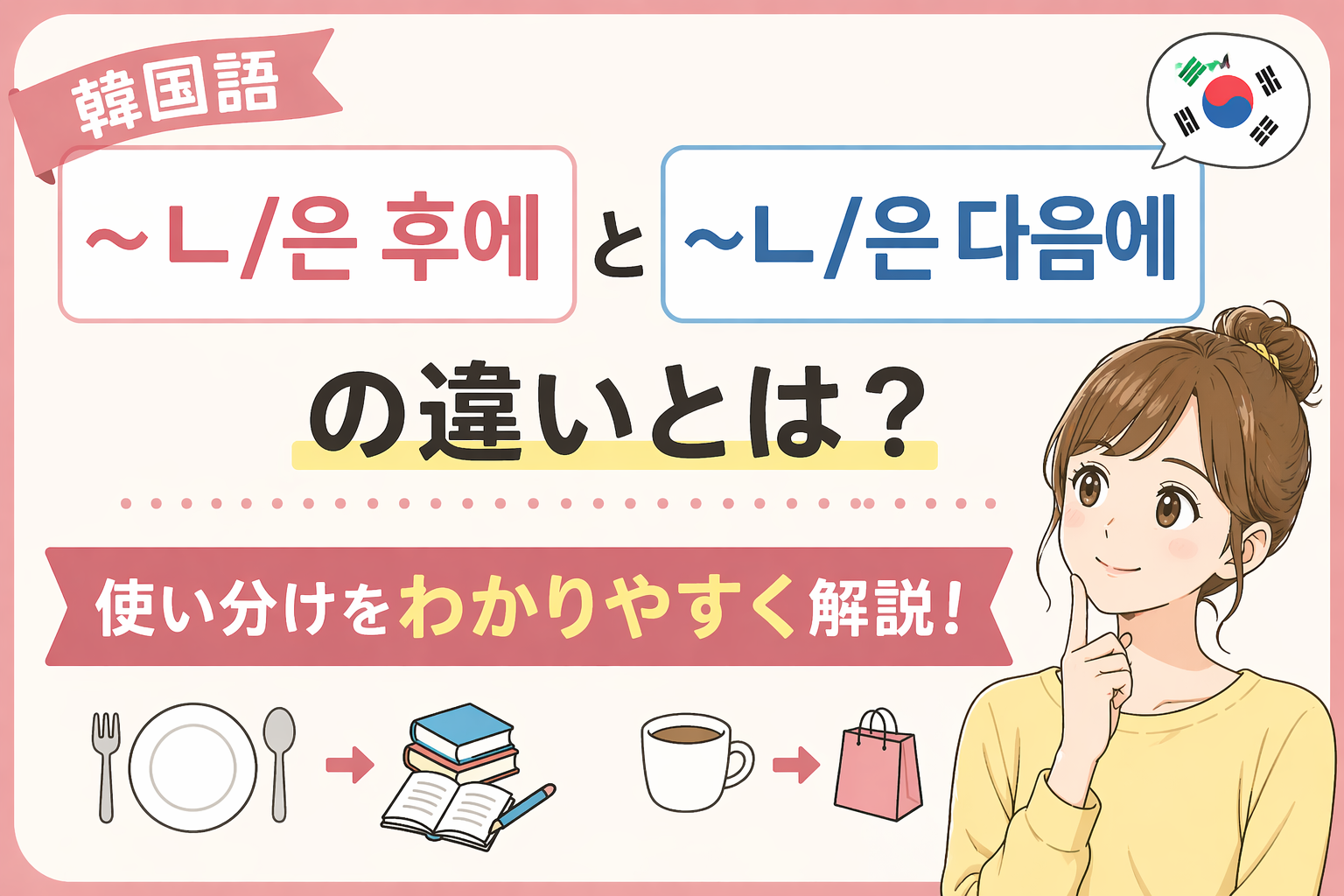 韓国語 〜ㄴ/은 후에 〜ㄴ/은 다음에