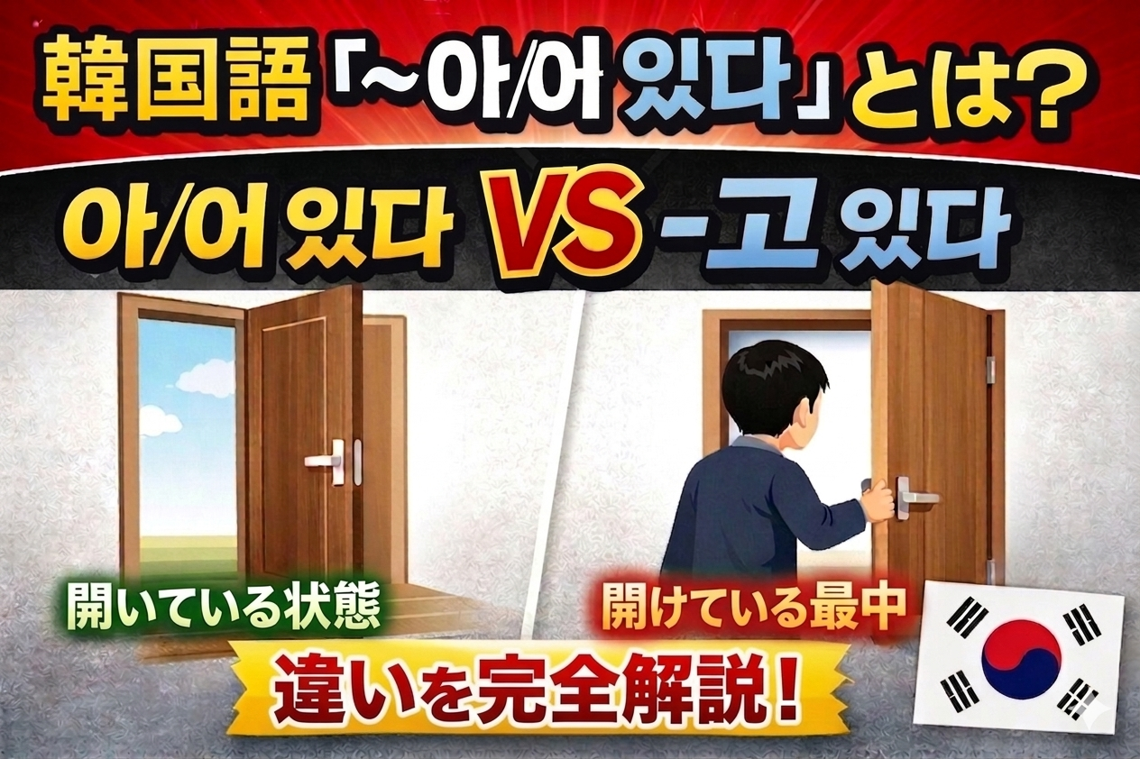 韓国語 아/어 있다 文法